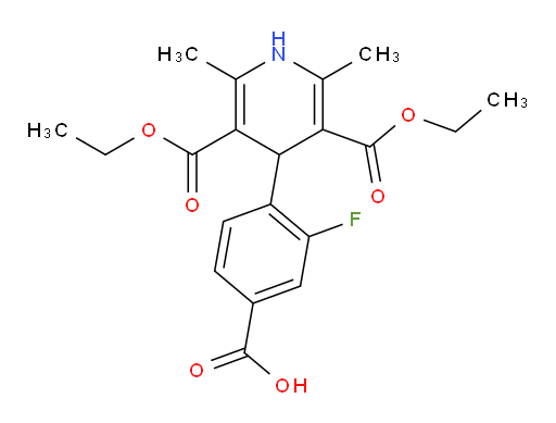 4-[3,5-bis(ethoxycarbonyl)-2,6-dimethyl-1,4-dihydropyridin-4-yl]-3-fluorobenzoic acid