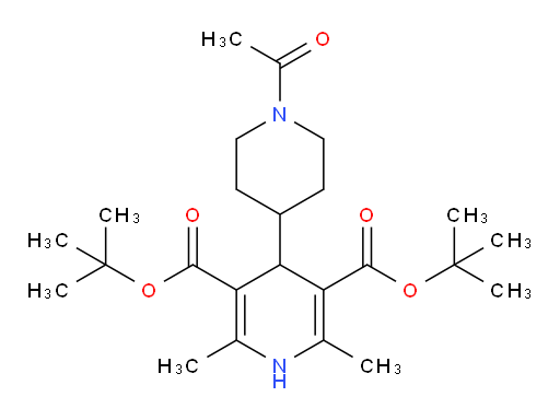 3,5-di-tert-butyl 4-(1-acetylpiperidin-4-yl)-2,6-dimethyl-1,4-dihydropyridine-3,5-dicarboxylate