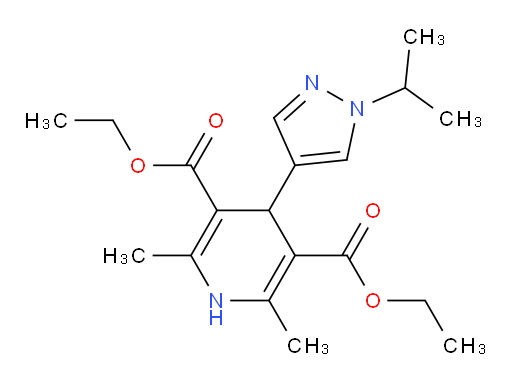 3,5-diethyl 2,6-dimethyl-4-[1-(propan-2-yl)-1H-pyrazol-4-yl]-1,4-dihydropyridine-3,5-dicarboxylate