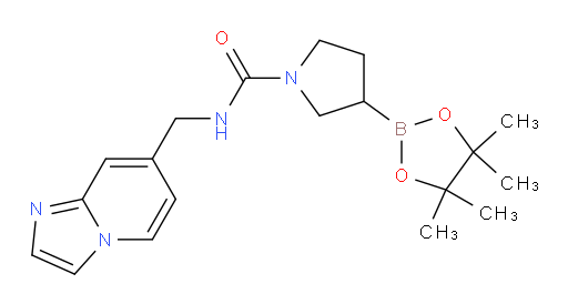 N-({imidazo[1,2-a]pyridin-7-yl}methyl)-3-(4,4,5,5-tetramethyl-1,3,2-dioxaborolan-2-yl)pyrrolidine-1-carboxamide