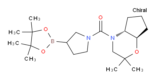 1-[(4aR,7aR)-2,2-dimethyl-octahydrocyclopenta[b][1,4]oxazine-4-carbonyl]-3-(4,4,5,5-tetramethyl-1,3,2-dioxaborolan-2-yl)pyrrolidine