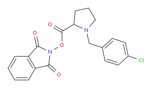 1,3-dioxo-2,3-dihydro-1H-isoindol-2-yl 1-[(4-chlorophenyl)methyl]pyrrolidine-2-carboxylate