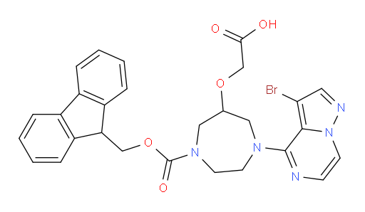 2-[(1-{3-bromopyrazolo[1,5-a]pyrazin-4-yl}-4-{[(9H-fluoren-9-yl)methoxy]carbonyl}-1,4-diazepan-6-yl)oxy]acetic acid