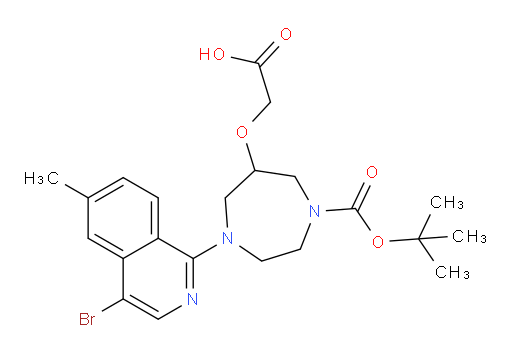 2-{[1-(4-bromo-6-methylisoquinolin-1-yl)-4-[(tert-butoxy)carbonyl]-1,4-diazepan-6-yl]oxy}acetic acid