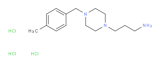 3-{4-[(4-methylphenyl)methyl]piperazin-1-yl}propan-1-amine trihydrochloride