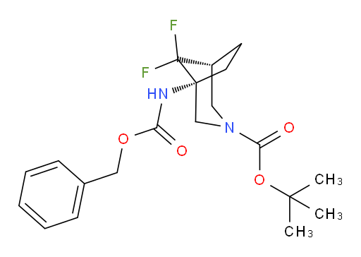 rac-tert-butyl (1R,5R)-1-{[(benzyloxy)carbonyl]amino}-8,8-difluoro-3-azabicyclo[3.2.1]octane-3-carboxylate