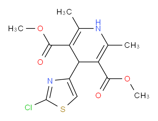 3,5-dimethyl 4-(2-chloro-1,3-thiazol-4-yl)-2,6-dimethyl-1,4-dihydropyridine-3,5-dicarboxylate