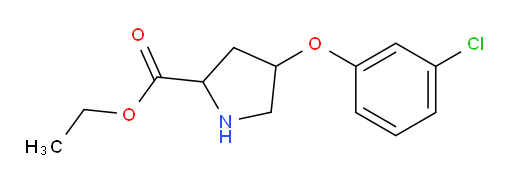ethyl 4-(3-chlorophenoxy)pyrrolidine-2-carboxylate