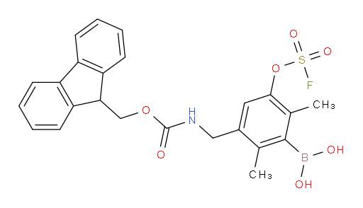 {3-[({[(9H-fluoren-9-yl)methoxy]carbonyl}amino)methyl]-5-[(fluorosulfonyl)oxy]-2,6-dimethylphenyl}boronic acid