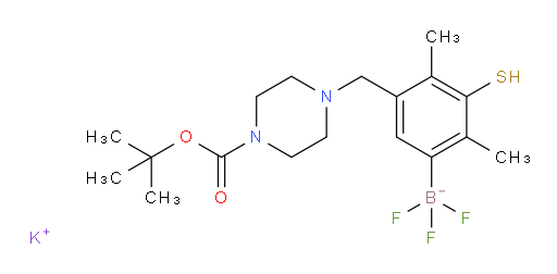 potassium [5-({4-[(tert-butoxy)carbonyl]piperazin-1-yl}methyl)-2,4-dimethyl-3-sulfanylphenyl]trifluoroboranuide