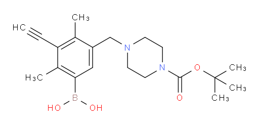 [5-({4-[(tert-butoxy)carbonyl]piperazin-1-yl}methyl)-3-ethynyl-2,4-dimethylphenyl]boronic acid