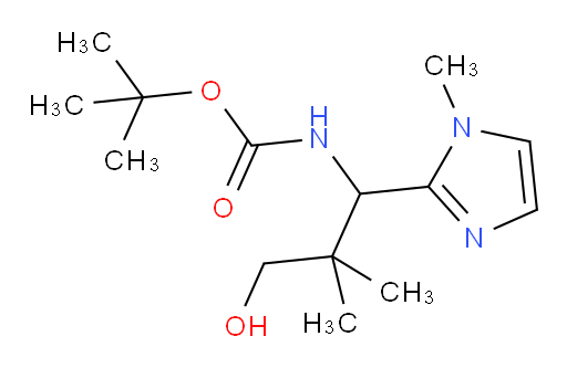 tert-butyl N-[3-hydroxy-2,2-dimethyl-1-(1-methyl-1H-imidazol-2-yl)propyl]carbamate