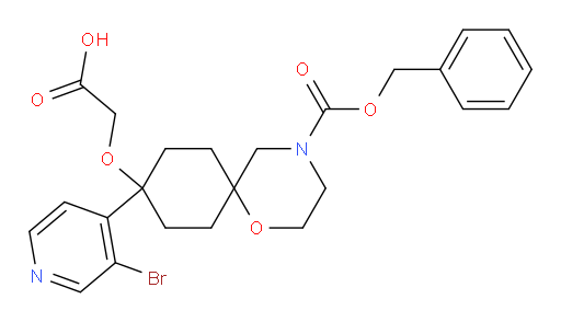 2-({4-[(benzyloxy)carbonyl]-9-(3-bromopyridin-4-yl)-1-oxa-4-azaspiro[5.5]undecan-9-yl}oxy)acetic acid