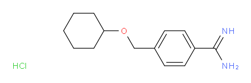 4-[(cyclohexyloxy)methyl]benzene-1-carboximidamide hydrochloride