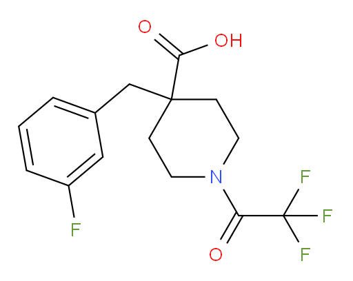 4-[(3-fluorophenyl)methyl]-1-(2,2,2-trifluoroacetyl)piperidine-4-carboxylic acid