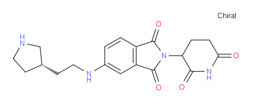 2-(2,6-dioxopiperidin-3-yl)-5-({2-[(3S)-pyrrolidin-3-yl]ethyl}amino)-2,3-dihydro-1H-isoindole-1,3-dione