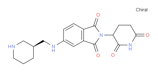 2-(2,6-dioxopiperidin-3-yl)-5-({[(3S)-piperidin-3-yl]methyl}amino)-2,3-dihydro-1H-isoindole-1,3-dione