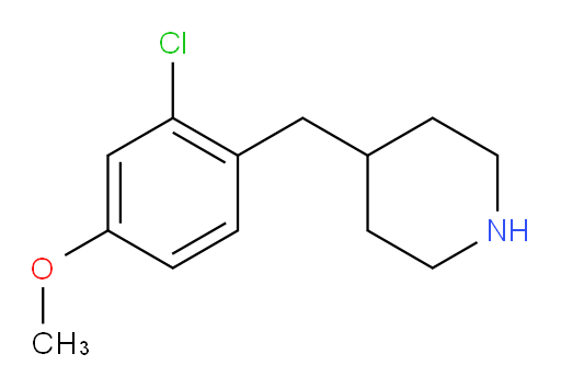 4-[(2-chloro-4-methoxyphenyl)methyl]piperidine