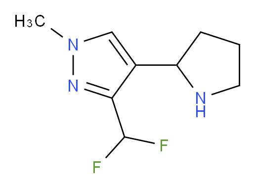 3-(difluoromethyl)-1-methyl-4-(pyrrolidin-2-yl)-1H-pyrazole