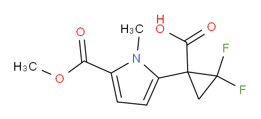 2,2-difluoro-1-[5-(methoxycarbonyl)-1-methyl-1H-pyrrol-2-yl]cyclopropane-1-carboxylic acid