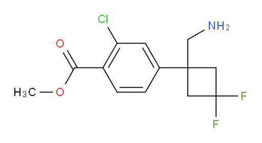 methyl 4-[1-(aminomethyl)-3,3-difluorocyclobutyl]-2-chlorobenzoate