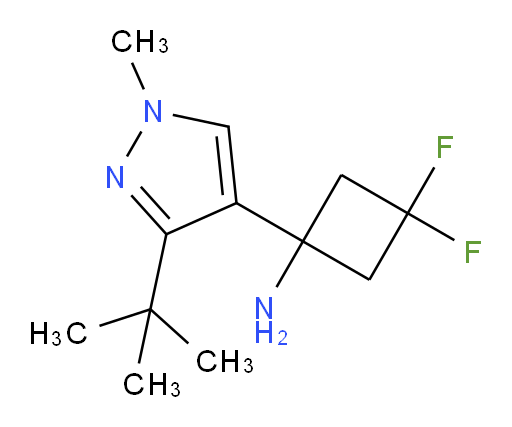 1-(3-tert-butyl-1-methyl-1H-pyrazol-4-yl)-3,3-difluorocyclobutan-1-amine