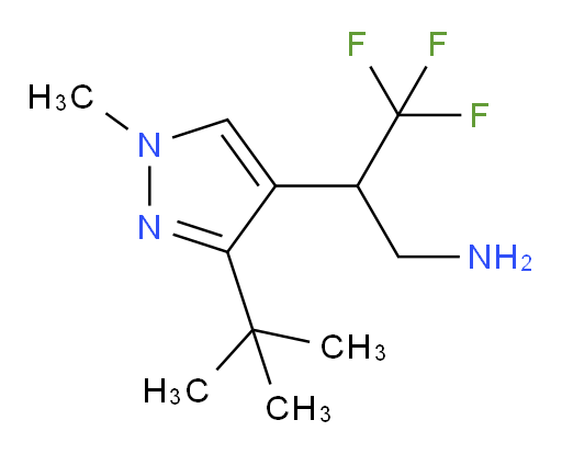 2-(3-tert-butyl-1-methyl-1H-pyrazol-4-yl)-3,3,3-trifluoropropan-1-amine
