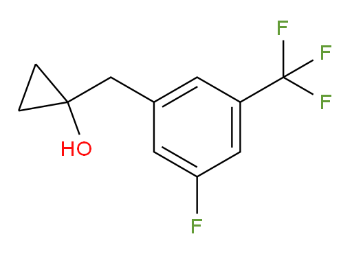 1-{[3-fluoro-5-(trifluoromethyl)phenyl]methyl}cyclopropan-1-ol