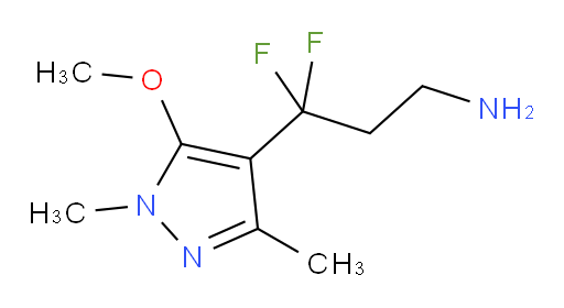 3,3-difluoro-3-(5-methoxy-1,3-dimethyl-1H-pyrazol-4-yl)propan-1-amine