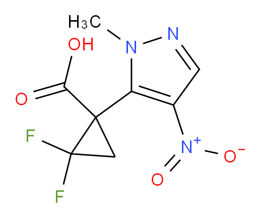 2,2-difluoro-1-(1-methyl-4-nitro-1H-pyrazol-5-yl)cyclopropane-1-carboxylic acid