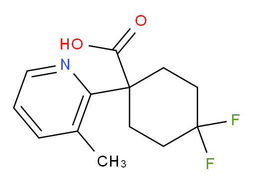 4,4-difluoro-1-(3-methylpyridin-2-yl)cyclohexane-1-carboxylic acid