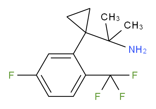 2-{1-[5-fluoro-2-(trifluoromethyl)phenyl]cyclopropyl}propan-2-amine