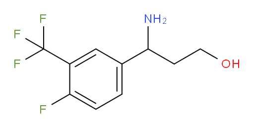 3-amino-3-[4-fluoro-3-(trifluoromethyl)phenyl]propan-1-ol