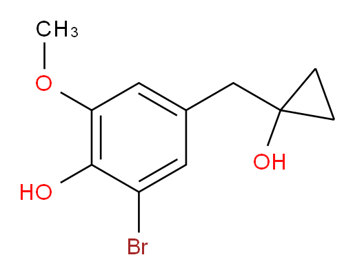 2-bromo-4-[(1-hydroxycyclopropyl)methyl]-6-methoxyphenol
