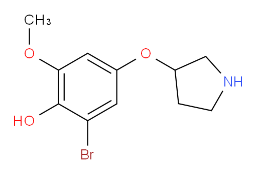 2-bromo-6-methoxy-4-(pyrrolidin-3-yloxy)phenol