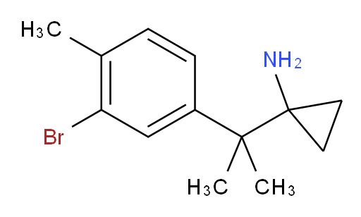 1-[2-(3-bromo-4-methylphenyl)propan-2-yl]cyclopropan-1-amine