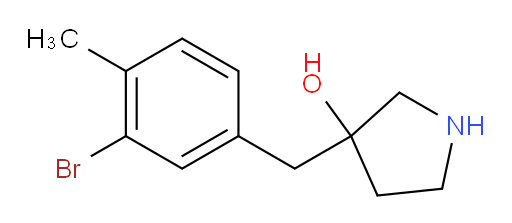 3-[(3-bromo-4-methylphenyl)methyl]pyrrolidin-3-ol