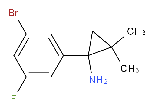 1-(3-bromo-5-fluorophenyl)-2,2-dimethylcyclopropan-1-amine