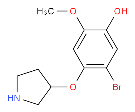 5-bromo-2-methoxy-4-(pyrrolidin-3-yloxy)phenol