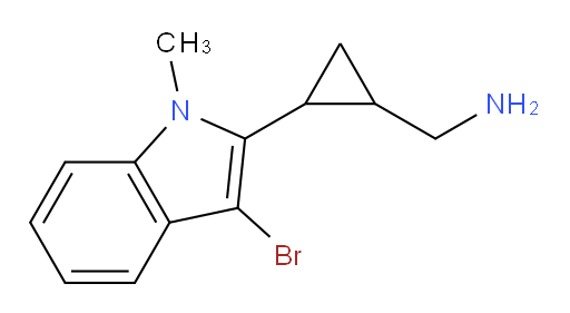 [2-(3-bromo-1-methyl-1H-indol-2-yl)cyclopropyl]methanamine