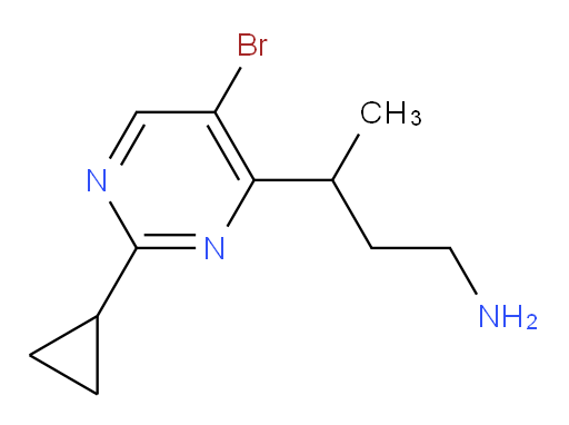 3-(5-bromo-2-cyclopropylpyrimidin-4-yl)butan-1-amine