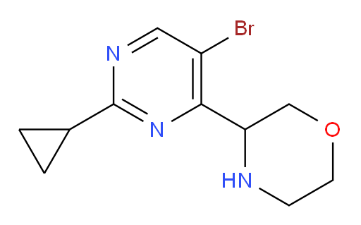 3-(5-bromo-2-cyclopropylpyrimidin-4-yl)morpholine