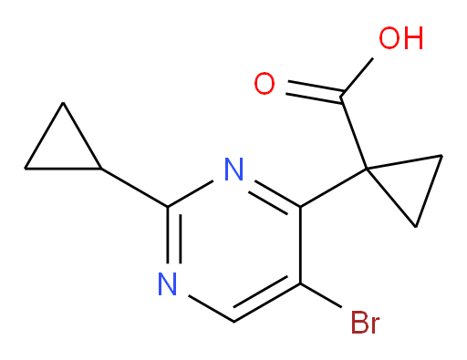 1-(5-bromo-2-cyclopropylpyrimidin-4-yl)cyclopropane-1-carboxylic acid