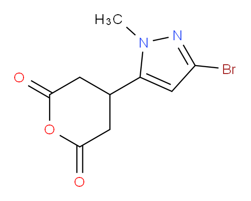 4-(3-bromo-1-methyl-1H-pyrazol-5-yl)oxane-2,6-dione