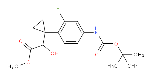 methyl 2-[1-(4-{[(tert-butoxy)carbonyl]amino}-2-fluorophenyl)cyclopropyl]-2-hydroxyacetate