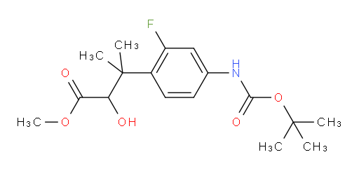 methyl 3-(4-{[(tert-butoxy)carbonyl]amino}-2-fluorophenyl)-2-hydroxy-3-methylbutanoate