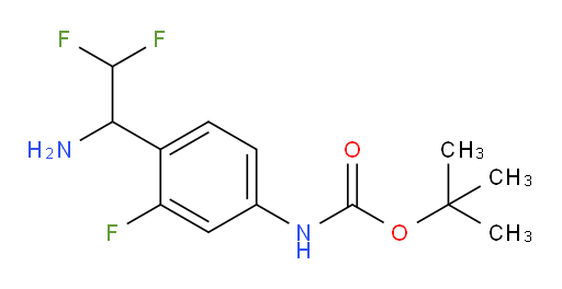 tert-butyl N-[4-(1-amino-2,2-difluoroethyl)-3-fluorophenyl]carbamate