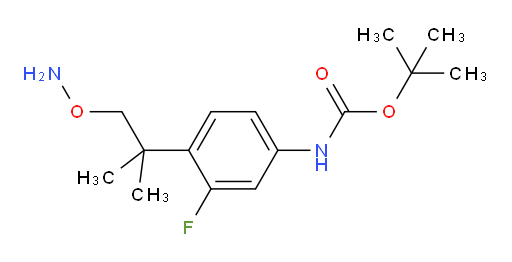 tert-butyl N-{4-[1-(aminooxy)-2-methylpropan-2-yl]-3-fluorophenyl}carbamate
