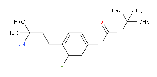 tert-butyl N-[4-(3-amino-3-methylbutyl)-3-fluorophenyl]carbamate