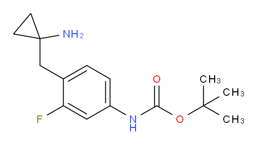 tert-butyl N-{4-[(1-aminocyclopropyl)methyl]-3-fluorophenyl}carbamate